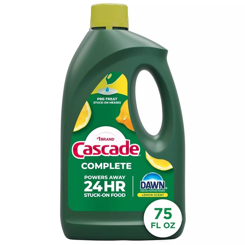 Cascade Complete Dishwasher Detergent Liquid Gel, Dish Detergent, Dishwasher Soap, Citrus, 75oz - Image 1