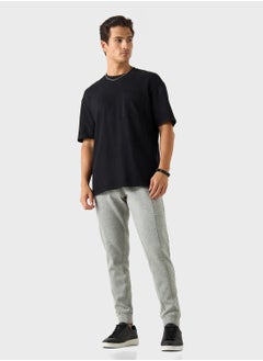 Iconic Iconic Solid Slim Fit Joggers with Drawstring Clos  - Image 4