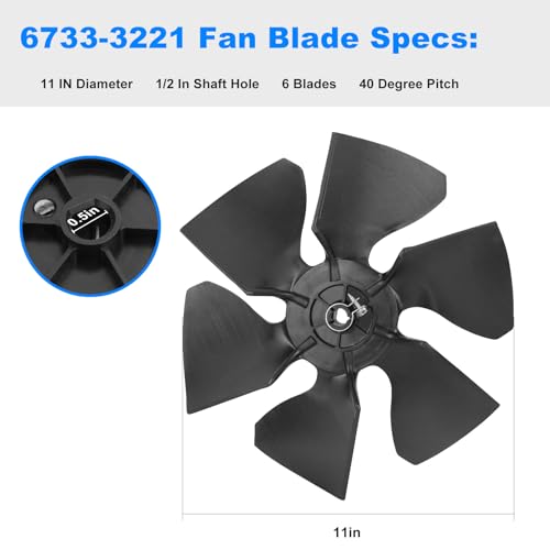 JIOTAR 6733-3221 RV Conditioner Fan Blade Replacement Coleman Mach RV AC Fan Motor 67333221 6733322 48203 48204 48207 48208 48213 48253 - Image 4