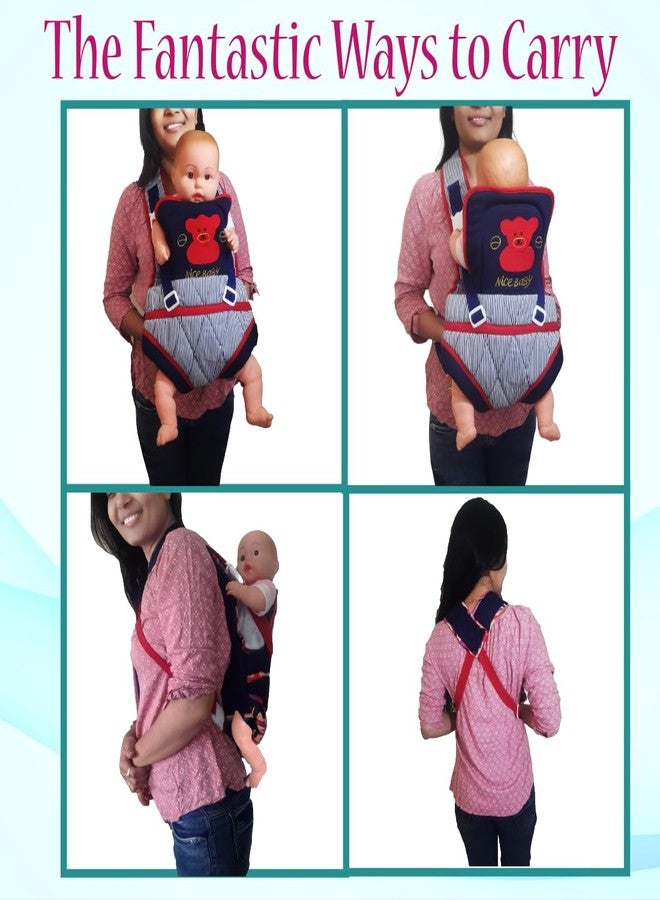 MammaChamp Kangaroo Baby Carry Bags/Baby Carry Wrap/Adjustable Sholder Belt/Front and Back Carrier Position/for 3 Months to 1.5 Years Kids (RED) - Image 5