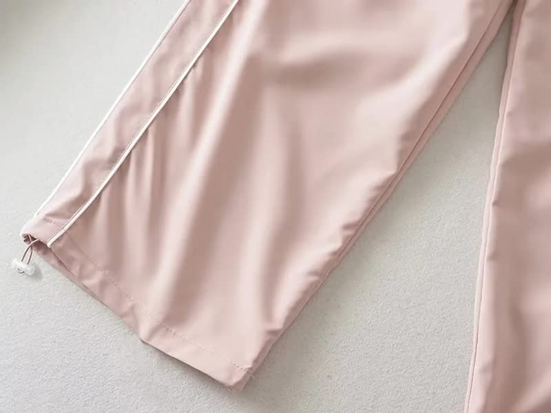 XPONNI Track Pants Women Baggy Y2k Parachute Pants for Women Y2K Clothing (Pink, M, Medium) - Image 5