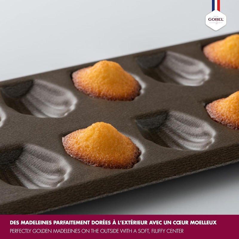 Gobel - Non-Stick 20 Small Madeleines Baking Sheet - 15.6 in x 4.9 in x 0.5 in - Made in France - Image 2