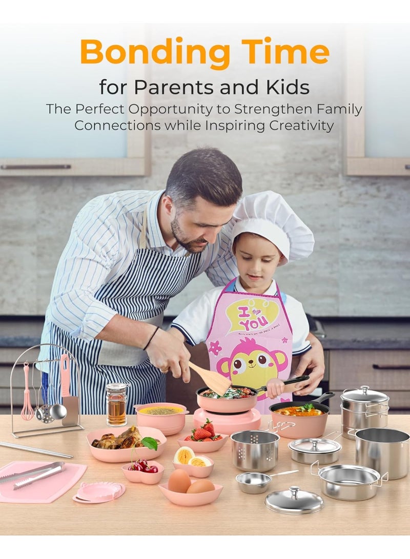 22-Piece Mini Kitchen Set for Children – Authentic Cooking Toy with Realistic Accessories, Educational Little Chef Playset for Boys & Girls Ages 4+ - Image 5