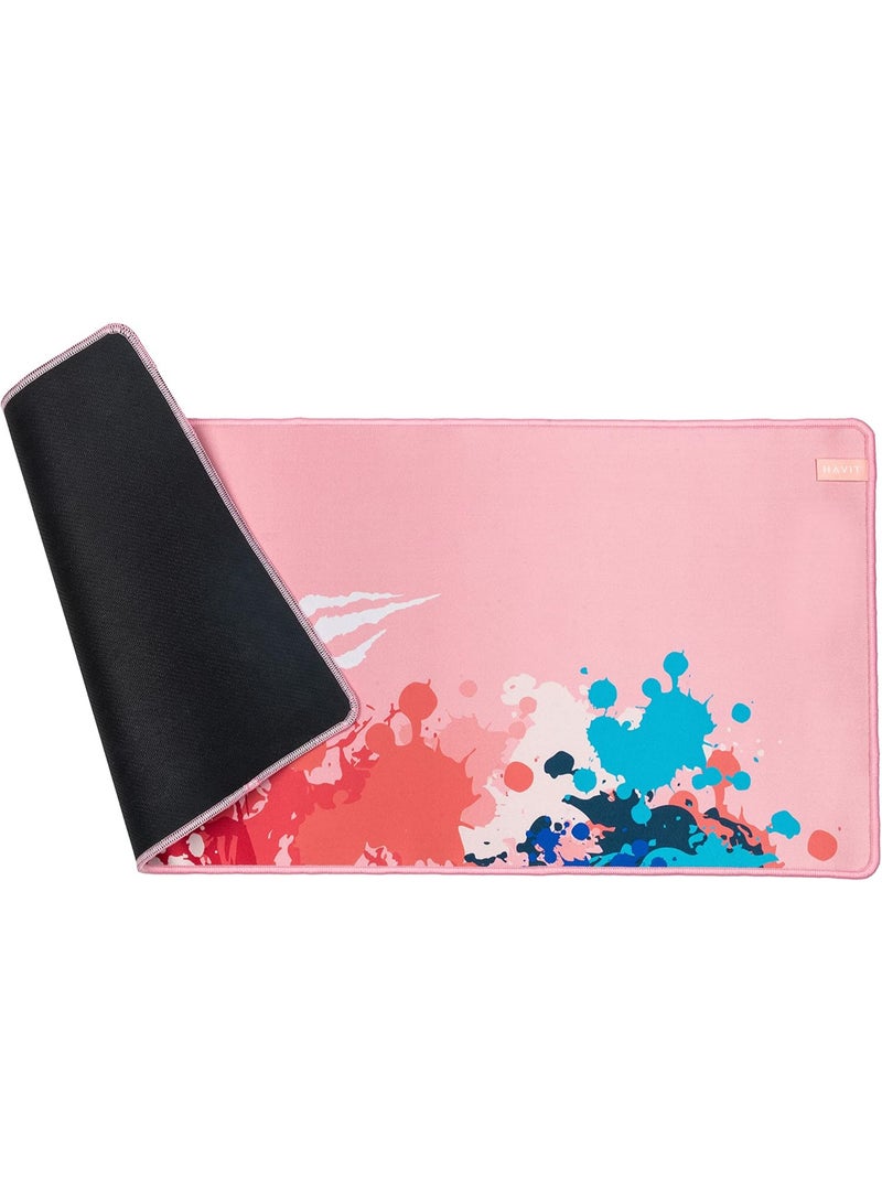 havit MP847 Mousepad XXL Size 700mm x 300mm x 3mm Pink - Image 5