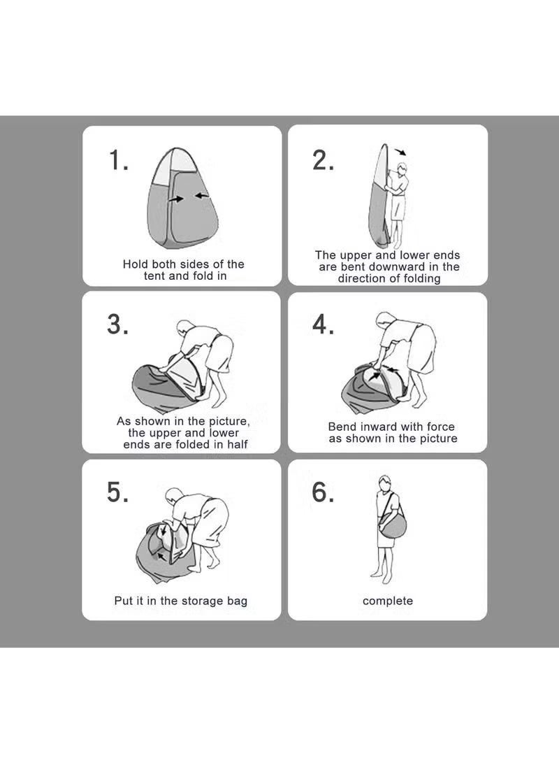 راكسوم خيمة تغيير ملابس، مرحاض تخييم خارجي متنقل، مأوى خصوصية منبثق، خيمة خصوصية خارجية مع حقيبة حمل، غرفة تغيير ملابس للنساء والرجال - Image 4