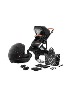 2In1 Stroller Prime 2020 With Accessoriess Mommy Bag - Black