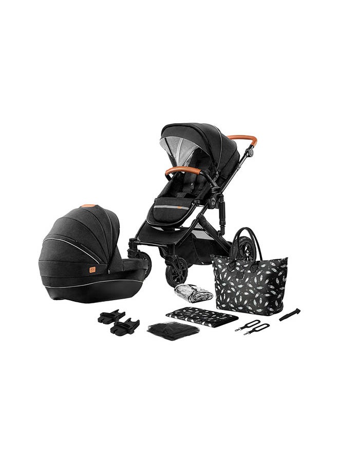 Kinderkraft - 2In1 Stroller Prime 2020 With Accessoriess Mommy Bag - Black - Image 1