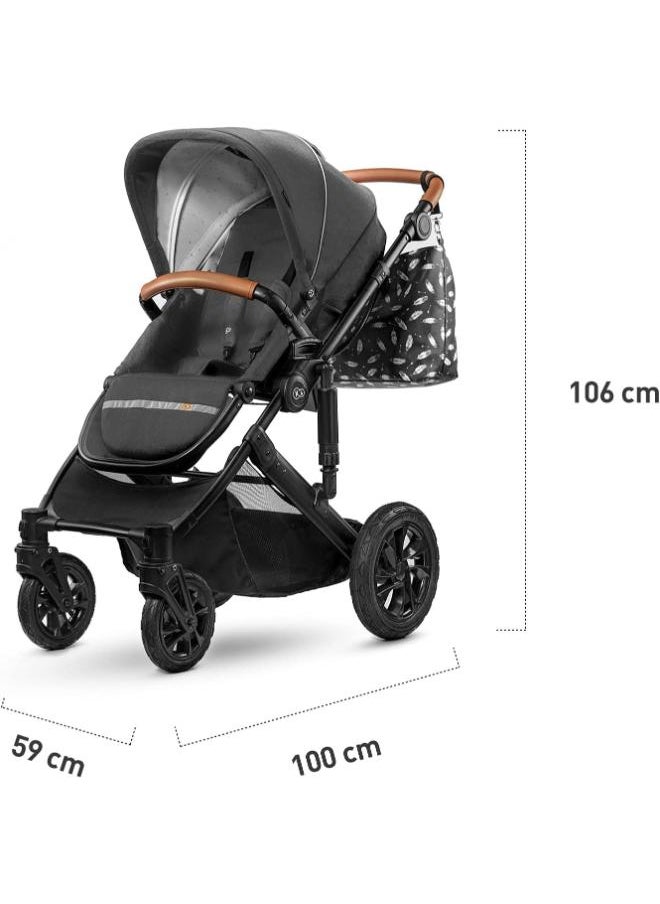 Kinderkraft - 2In1 Stroller Prime 2020 With Accessoriess Mommy Bag - Black - Image 1