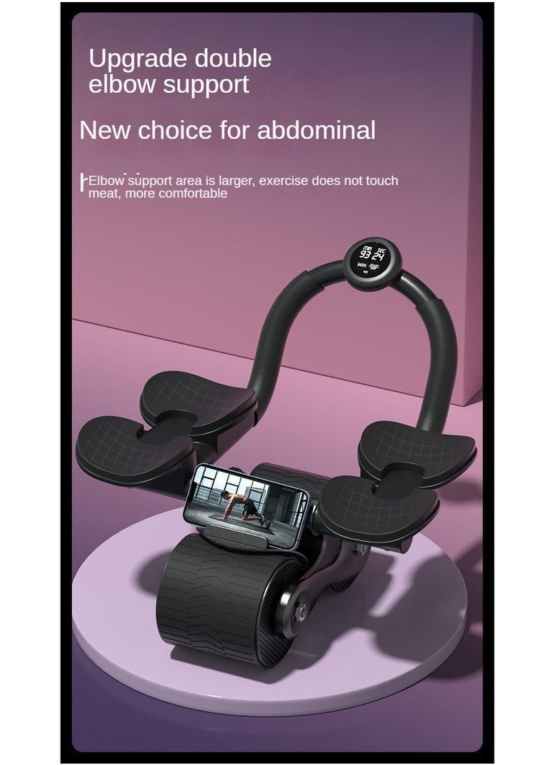 Hihonor ABS Roller Wheel with Knee Mat, Abdominal Exercise Wheel, Automatic Rebound Abdominal Wheel for Newbies, Support Workout Equipment for Core Strength Training Home Gym Fitness  - Image 2