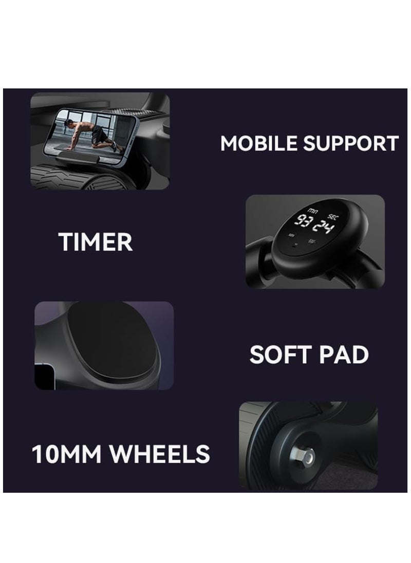 Hihonor ABS Roller Wheel with Knee Mat, Abdominal Exercise Wheel, Automatic Rebound Abdominal Wheel for Newbies, Support Workout Equipment for Core Strength Training Home Gym Fitness  - Image 4