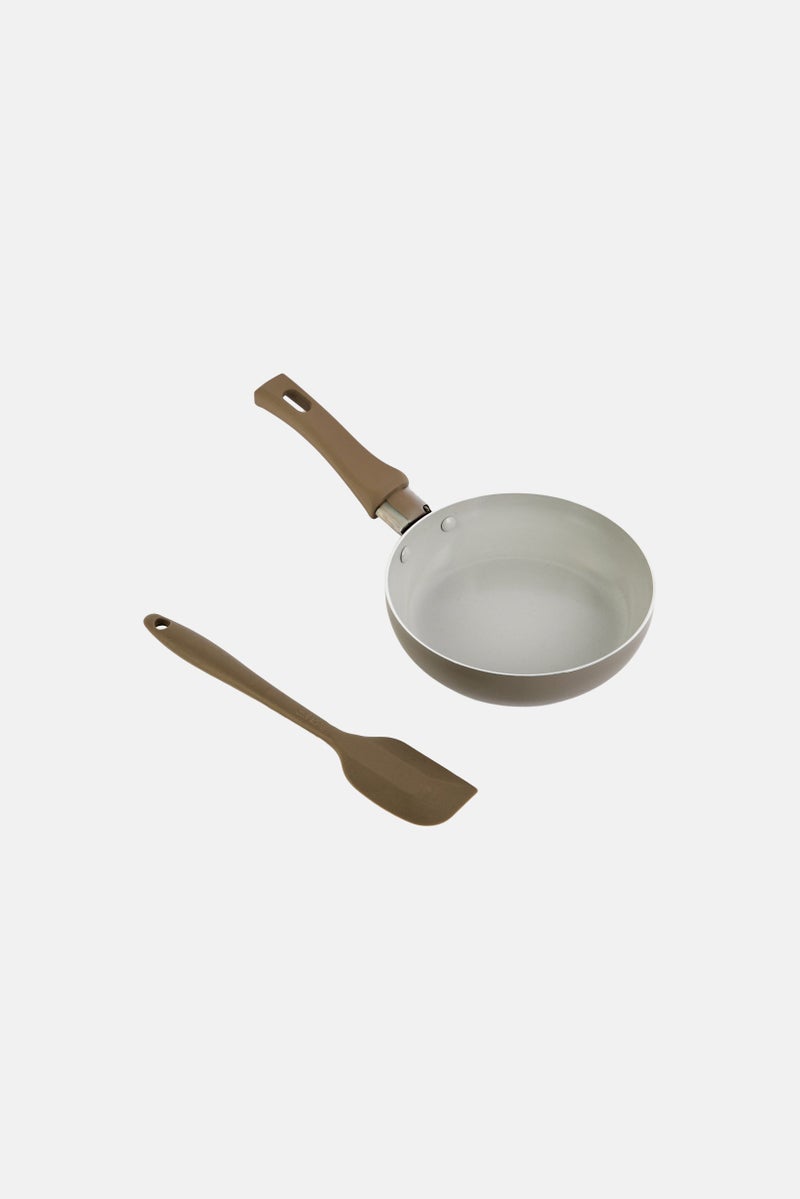 Bombay 2 Pieces Mini Fry Pan With Silicone, Grey - Image 3