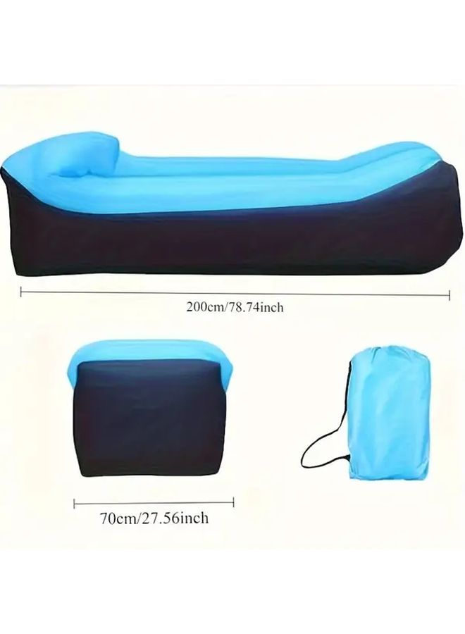 Purple Outdoor Inflatable Sofa Portable Air Lounger Multifunctional Camping Beach Chair with Pillow Lightweight Easy to Store with Carry Bag Simple Setup Suitable for All Seasons Ideal for Backyard Patio RV Music Festivals - Image 5