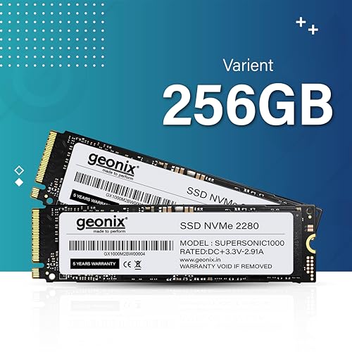 GEONIX 256GB M.2 NVMe SSD, 2280 SATA III (6Gb/s), Read Speed – Up to 2650 Mbps Write Speed – Up to 2000 Mbps, Internal Solid State Drive(SSD), (5 Years Warranty) - Image 2