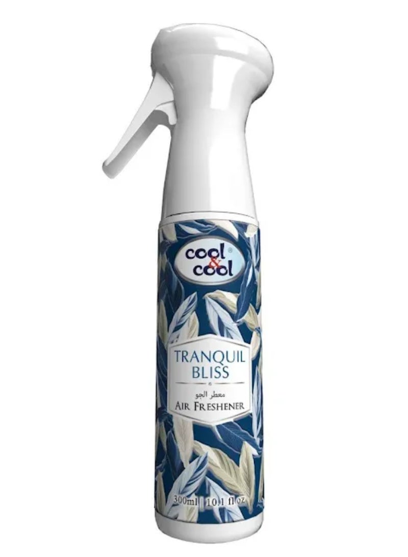 Cool & Cool Tranquil Bliss Air Freshener | Long Lasting Fragrance, Eliminates Bad Odour, 300ml - Image 1