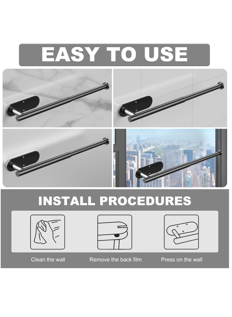 Excefore 2 Pack Hat Racks for Baseball Caps, Retractable Hat Organizer Holder 20 Caps Stainless Steel Hat Storage Hooks Hanger Strong Adhesive Or Wall Drilled For Closet/Door/Living Room/Bedroom/Entryroom  - Image 4