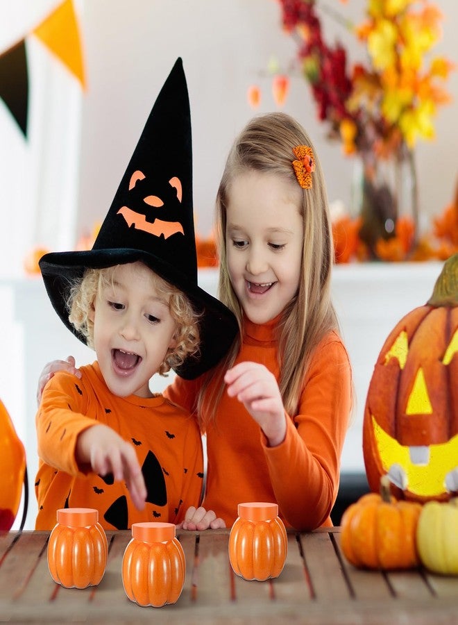 Hsei 50 Pcs Potion Bottles and 5 Small Funnels Round Glass Clear Potion Jars for Liquor Halloween Decoration DIY Art Crafts Gift Sand Art, Without Sand(Pumpkin) - Image 5