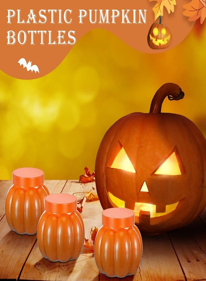 Hsei 50 Pcs Potion Bottles and 5 Small Funnels Round Glass Clear Potion Jars for Liquor Halloween Decoration DIY Art Crafts Gift Sand Art, Without Sand(Pumpkin) - Image 4