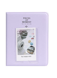 O Ozone 64 Pockets Photo album for with Fujifilm Instax Mini 12 11 9 8+ 8 7s 25 26 50s 70 90/ Instant Printer Film Instant Camera & Name Card- Lilac Purple  - Image 1