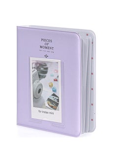 O Ozone 64 Pockets Photo album for with Fujifilm Instax Mini 12 11 9 8+ 8 7s 25 26 50s 70 90/ Instant Printer Film Instant Camera & Name Card- Lilac Purple  - Image 2