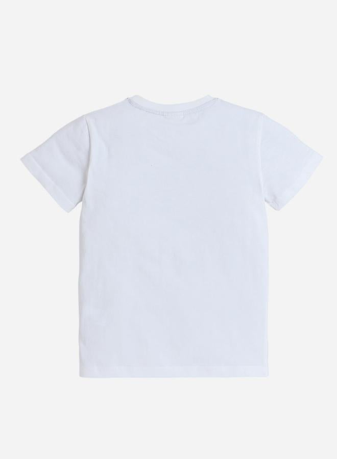 Victor And Jane Boys Football Graphic Print Cotton T-Shirt and Shorts Set - Image 3