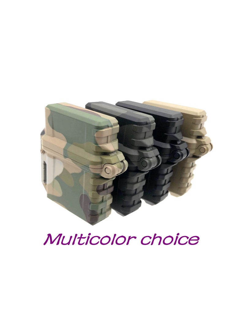 Generic - 1 x 5 pcs Tactical Universal Lighter Case Multifunctional Waterproof Shockproof Khaki - Image 1