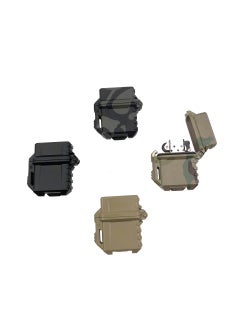 1 x 5 pcs Tactical Universal Lighter Case Multifunctional Waterproof Shockproof Khaki
