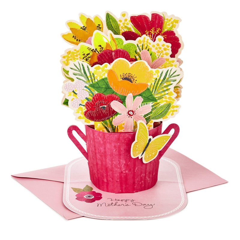 Hallmark Paper Wonder Mothers Day Pop Up Card (Flower Bouquet, You Deserve This Day) - Image 1
