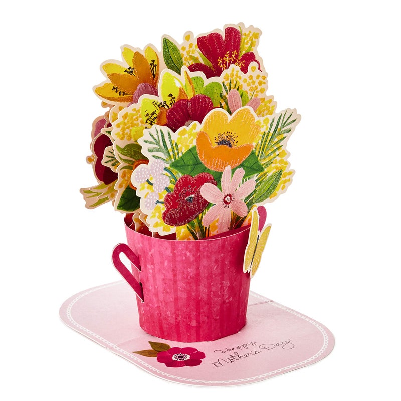 Hallmark Paper Wonder Mothers Day Pop Up Card (Flower Bouquet, You Deserve This Day) - Image 4
