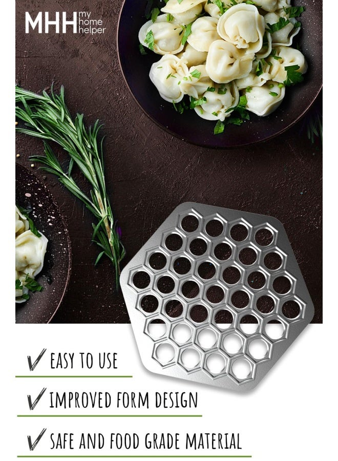 MhhRussian Ravioli Maker Dumplings Mold - Pelmeni Metal Mold - Siberian Pelmeni Meat - Dumpling Maker Machine - Ravioli Cutter 1302439 - Image 3