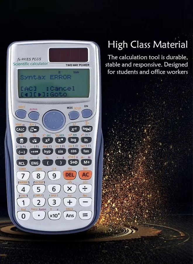 JOYFOCUS FX-991ES Plus Engineering Science 10+2 bit Text Display Solar Energy Science Calculator - Image 1