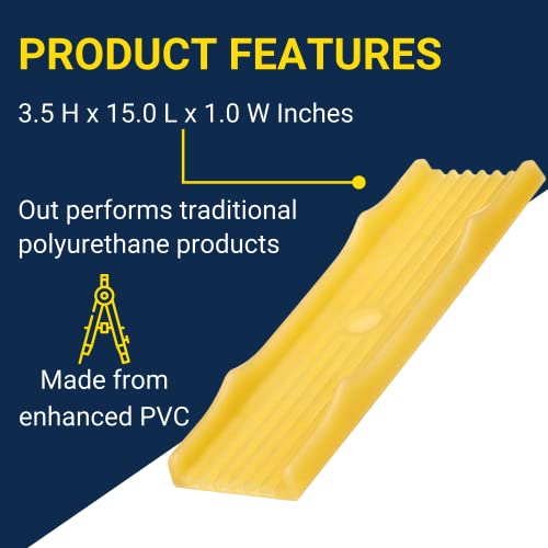Tie Down 86291 PVC Keel Pad – 15" x 3.5" Boat Hull Protector for Trailers – Yellow – Non-Marking, UV Resistant, Flexible Cushion Pad – Mounts Easily to Cross Members – Made in USA - Image 2