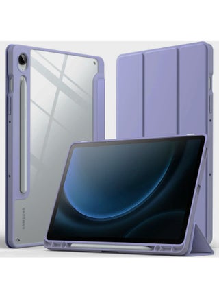 Hybrid Case for Samsung Galaxy Tab S9 11 Inch 2023 SM-X710/X716B/X718U Tablet with Pen Holder - Shockproof Protective Case with Transparent Hard Back Cover(Lavender) - pzsku/ZCF4EE0E7D04EFE75F750Z/45/1752007781/d891cd28-35d4-4449-914c-2b93d8818426