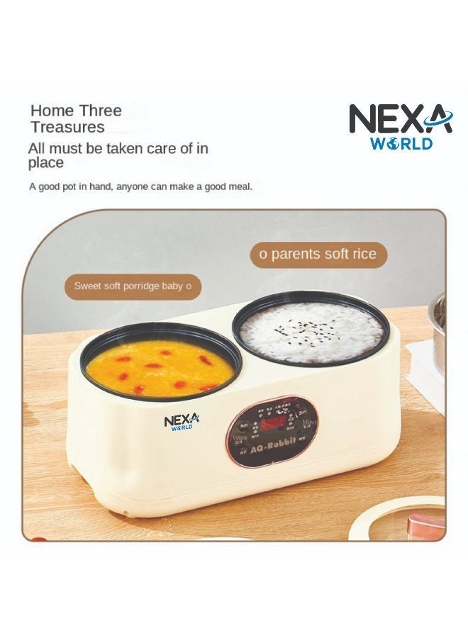 Nexa World NEXA WOLD 4L Multi-Function Rice with Double Pots, Smart Low Sugar Rice Cooker, Electric Hot Pot, 6 Preset Menus, 9H Smart Reservation, Non-Stick Liner - Image 3