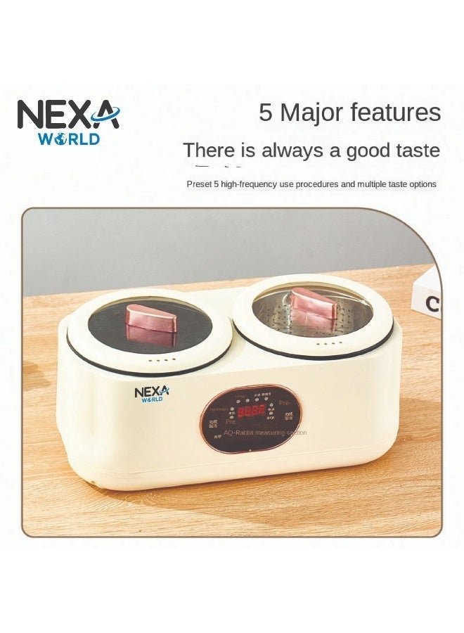 Nexa World NEXA WOLD 4L Multi-Function Rice with Double Pots, Smart Low Sugar Rice Cooker, Electric Hot Pot, 6 Preset Menus, 9H Smart Reservation, Non-Stick Liner - Image 2