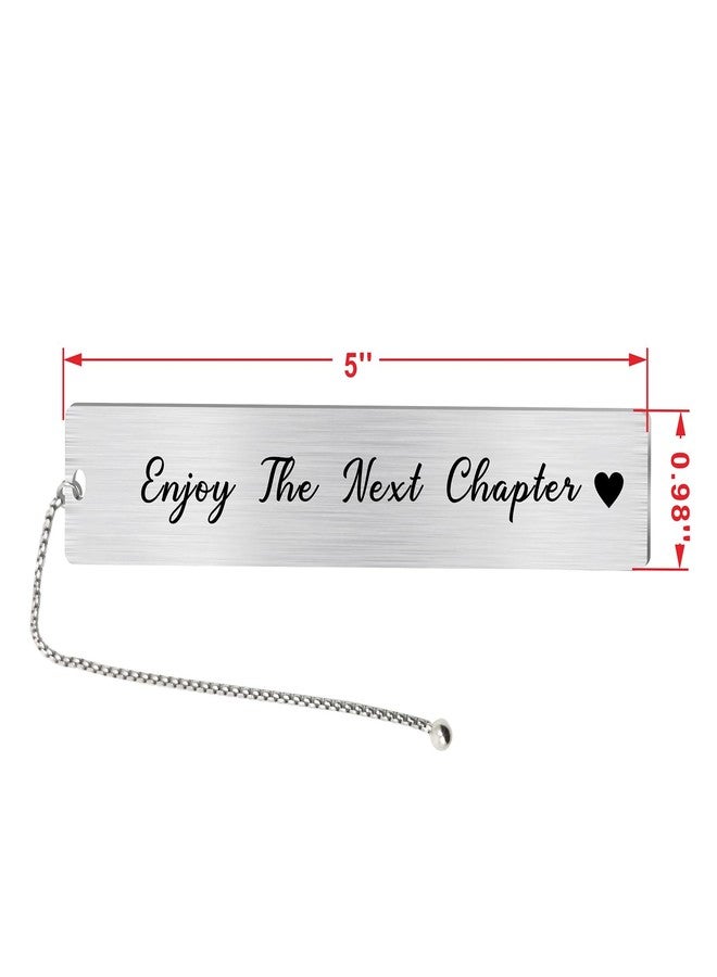 Jzxwan Enjoy The Next Chapter Inspirational Gifts - Graduation Bookmark for Him Her Students Boys Girls, Retirement Present for Co-Worker Staff, New Journey Gift Ideas for Reading Lover - Image 2