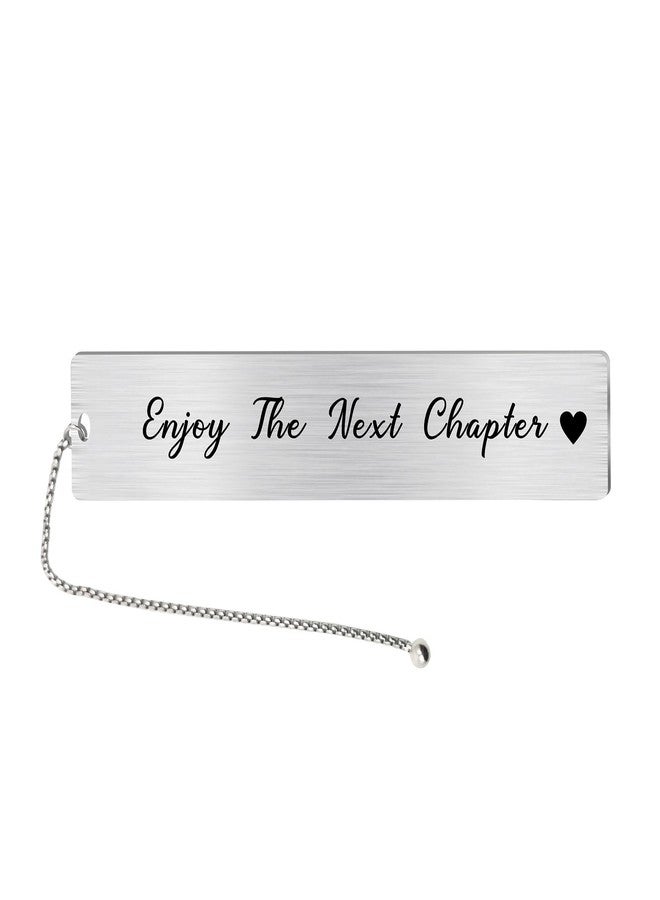 Jzxwan Enjoy The Next Chapter Inspirational Gifts - Graduation Bookmark for Him Her Students Boys Girls, Retirement Present for Co-Worker Staff, New Journey Gift Ideas for Reading Lover - Image 1