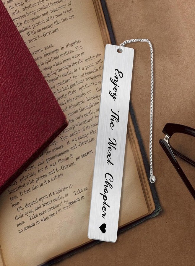 Jzxwan Enjoy The Next Chapter Inspirational Gifts - Graduation Bookmark for Him Her Students Boys Girls, Retirement Present for Co-Worker Staff, New Journey Gift Ideas for Reading Lover - Image 4