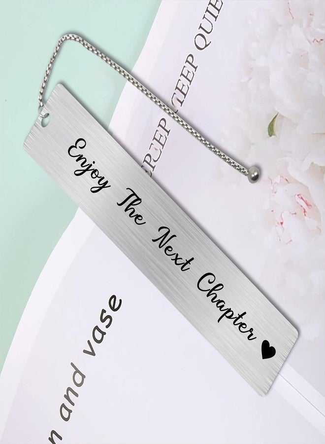 Jzxwan Enjoy The Next Chapter Inspirational Gifts - Graduation Bookmark for Him Her Students Boys Girls, Retirement Present for Co-Worker Staff, New Journey Gift Ideas for Reading Lover - Image 5