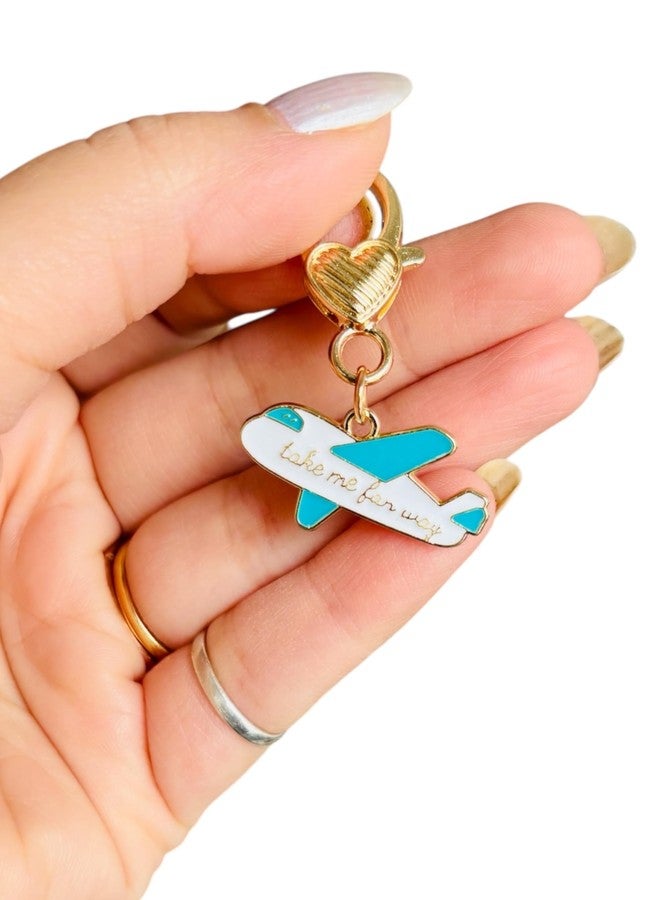 TraveEssentialz 3 pc Pack Metal Travel Keychain Globe Airplane | Bag Hanging Charm Pendant Souvenir | Women's Day Travel Gift for Girls | Travel Lover - Image 5