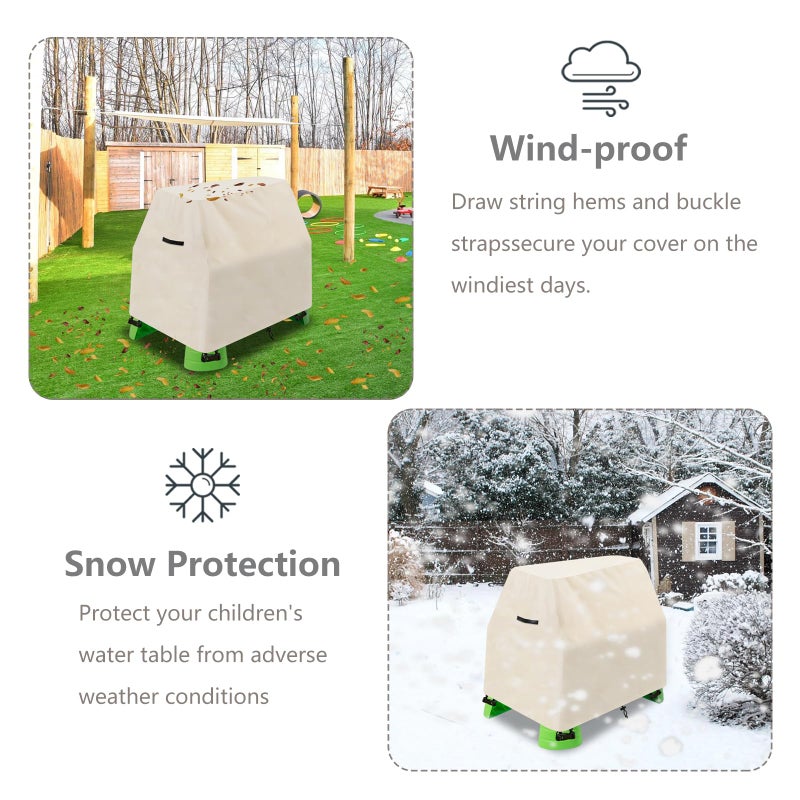 Aacabo Kids Water Table Cover Fit Rain Showers Splash Pond Water Table,Waterproof Dust Proof Anti-UV Outdoor Toys Cover-Cover only - Image 3