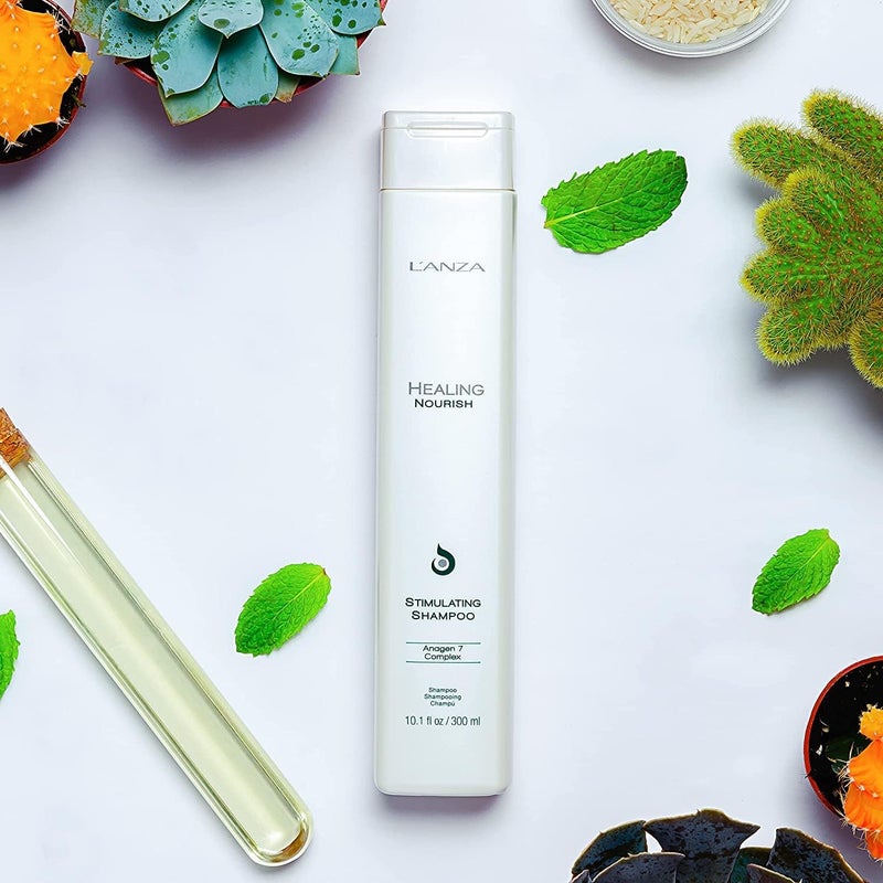 LANZA L'ANZA Healing Nourish Stimulating Shampoo, Encourages Healthy Hair Growth While Eliminating Dead Skin Cells, Sebum, Residue & DHT, for a Healthy and Fresh Hair and Scalp (10.1 Fl Oz) - Image 4