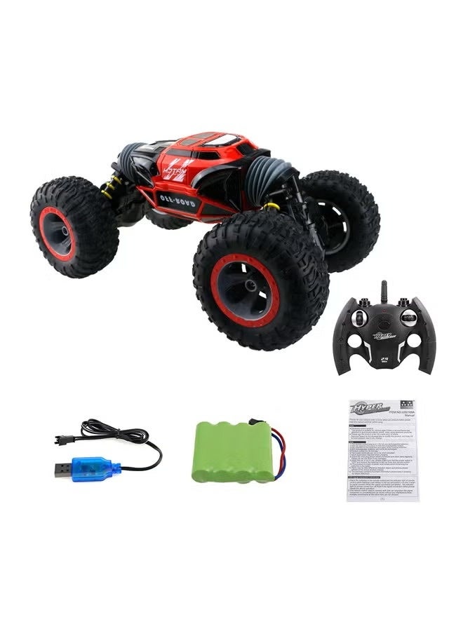 Double-Sided Stunt RC Car UD2169A (27x17.5x12.6cm) – 4WD High-Speed Remote Control Flip & Transform Vehicle with 360° Rotation & All-Terrain Tires for Kids & Adults (Red/Blue) - Image 1