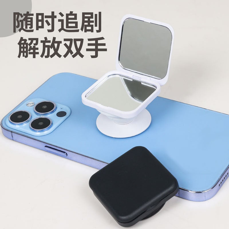 Factory Acrylic Airbag Mirror Bracket Square Mobile Phone Folding Makeup Mirror Airbag Telescopic Mobile Phone Mirror - Image 2