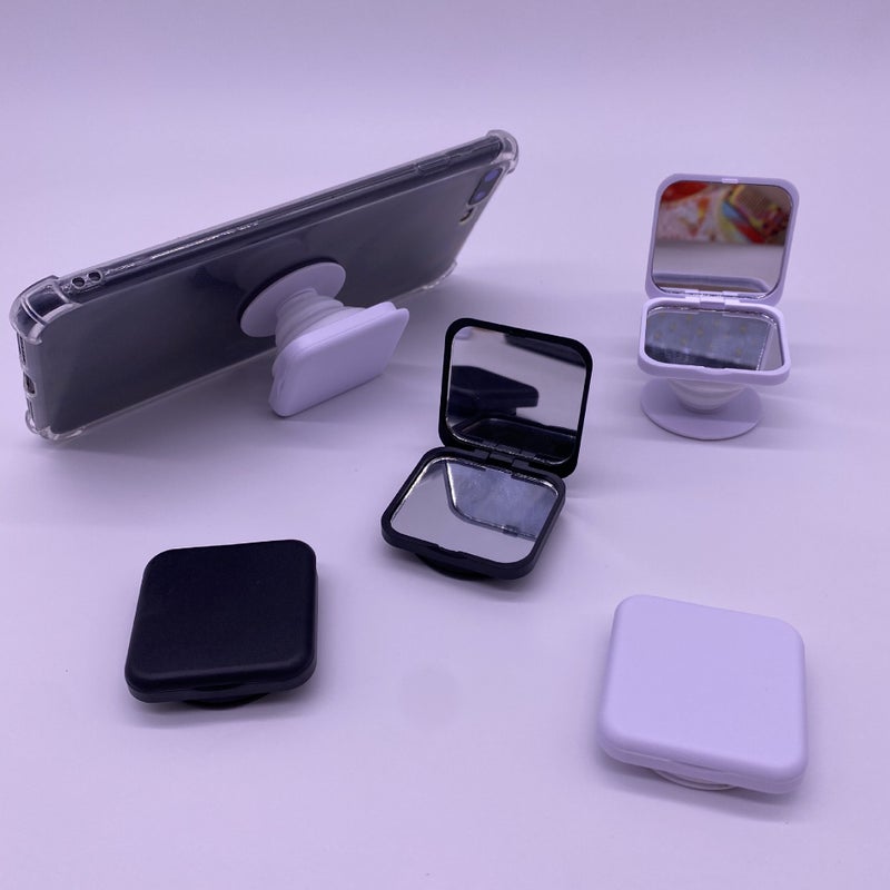 Factory Acrylic Airbag Mirror Bracket Square Mobile Phone Folding Makeup Mirror Airbag Telescopic Mobile Phone Mirror - Image 4