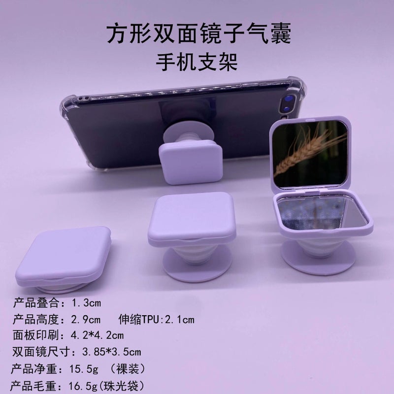 Factory Acrylic Airbag Mirror Bracket Square Mobile Phone Folding Makeup Mirror Airbag Telescopic Mobile Phone Mirror - Image 5