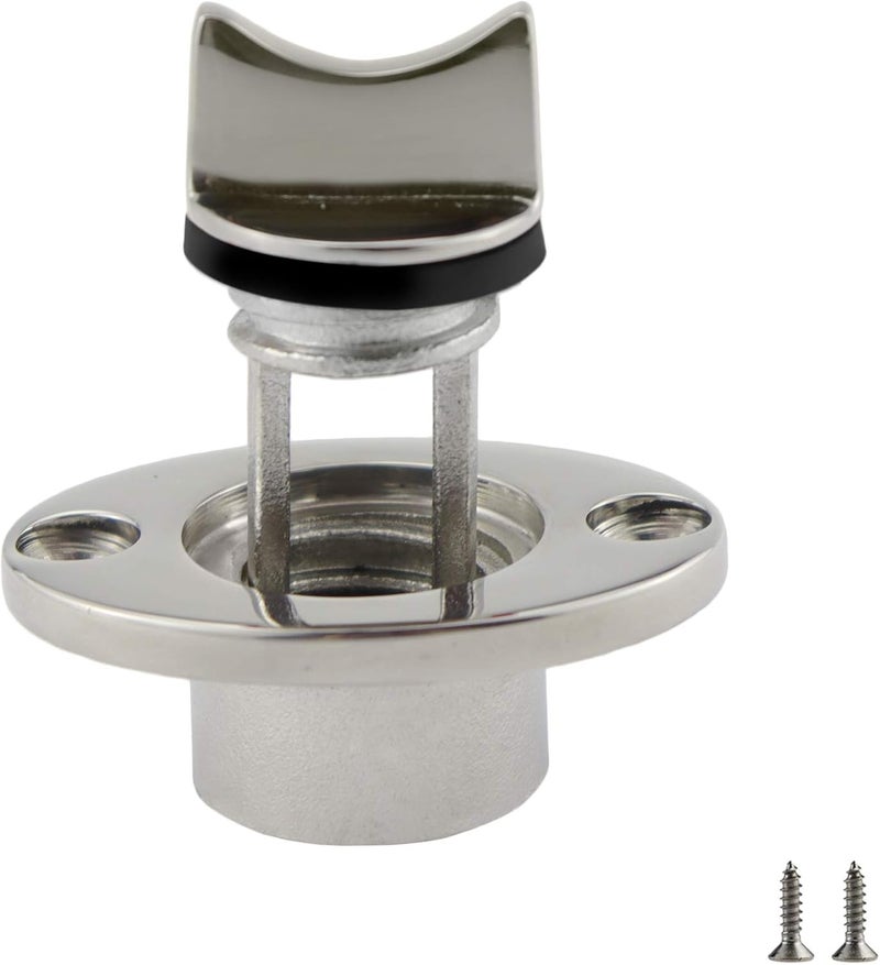 keehui Heavy Duty 316 Stainless Steel Boat Marine Garboard Drain Plug Kit with Screws & O Ring for 1 Inch(25.4MM) Hole 3/4IN(18.7MM) Thread O.D.Plumbing Fittings - Image 1