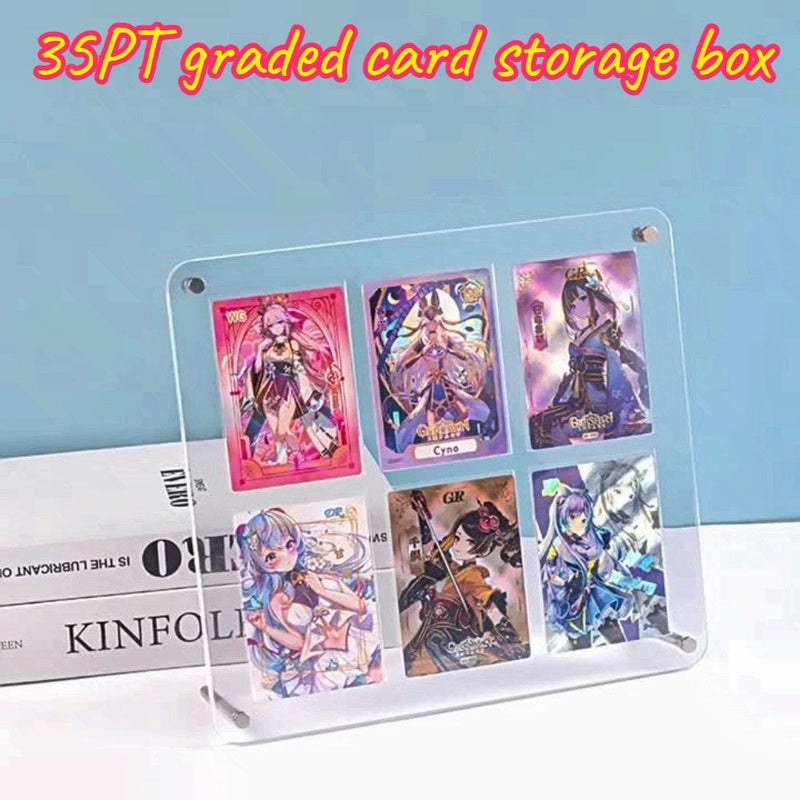 9 Grid Clear Acrylic Trading Card Display Case Storage Box With Stand Mounting Stackable Scratch Dust Resistant Organizer For TCG PTCG Collectors - Image 3