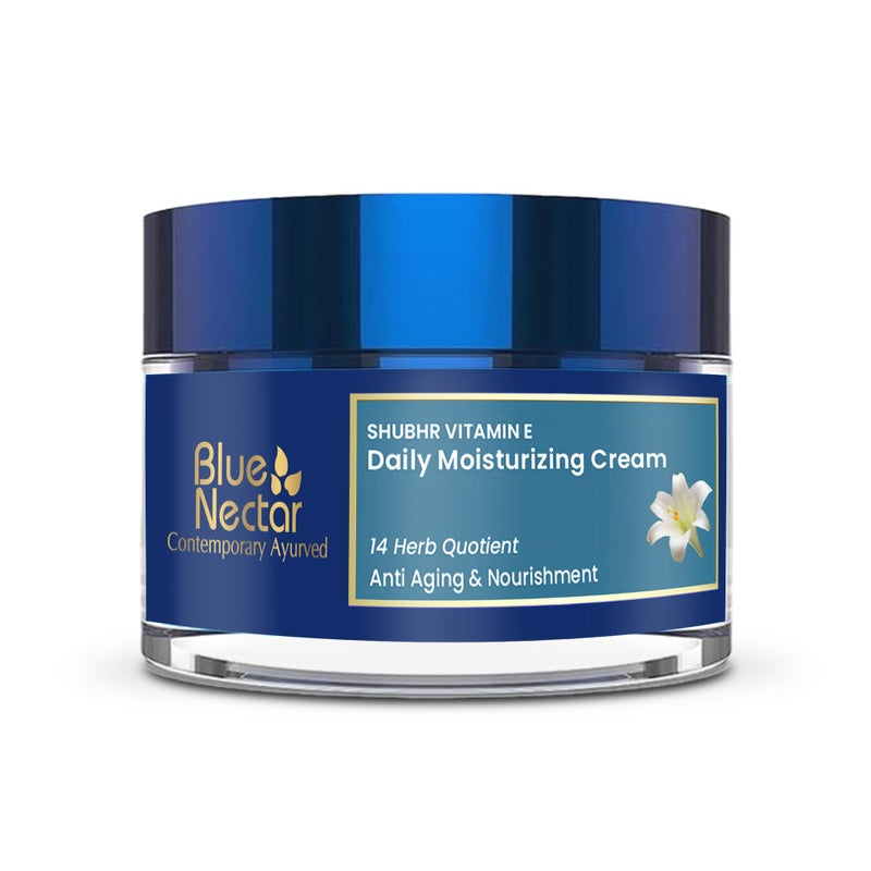 Blue Nectar Moisturizer Face Cream for Women with Plant Based VItamin E Cream | Wrinkle Cream for Face with Almond Oil, Natural Dry Skin Face Moisturizer (14 Herbs, 1.7 Oz) - Image 1