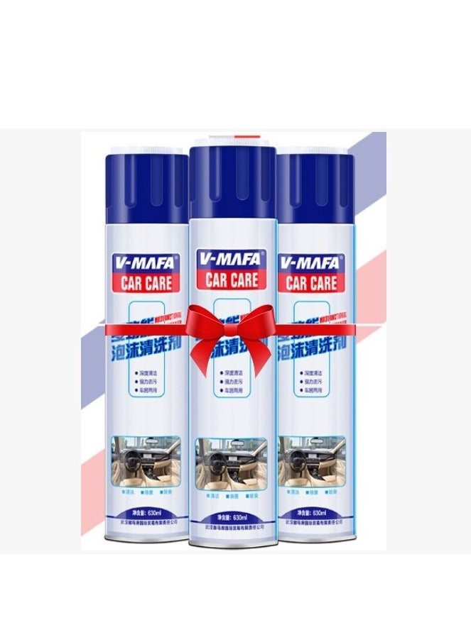 Combo Offer: Buy 3 Pcs V-MAFA Multi-Purpose  Car Foam Cleaner, Quick And Easy Way To Clean Carpets And Upholstery , Car Interior Cleaner  650ml - Image 3