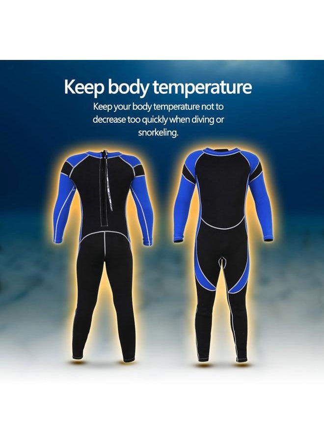 Kids Neoprene Scuba One piece Diving Snorkeling Wet Suit Long Sleeve Surfing Swimwear (4)